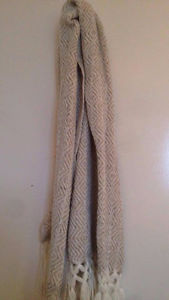 Scarf white, beige