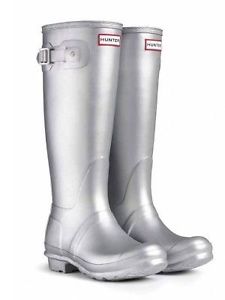 Silver Hunter Boots - Women's Size 8