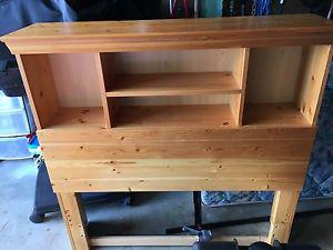 Solid wood bookcase headboard (twin)