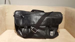 TUMI Black Leather Messenger bag