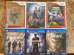 Wii and PS4 games