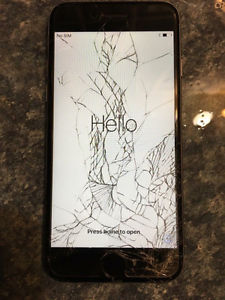iPhone 6 smashed phone screen