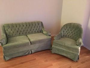 love seat and chair
