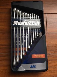 12 pc Mastercraft standard wrench set