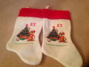 2 Collectable ET Christmas Stockings-