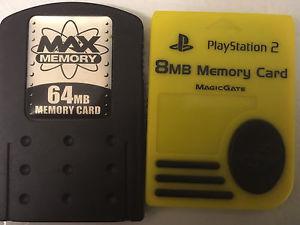 2 ps2 memory cards