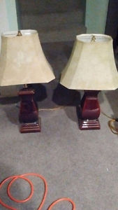 2 table lamps excellent condition