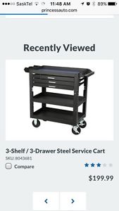 3 drawer service cart