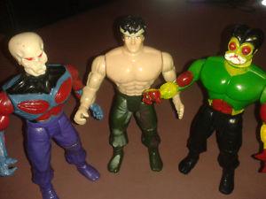 3 vintage 7" action figures s Made in Korea