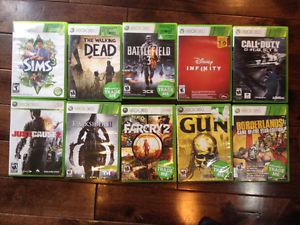 360 XBox Black and games