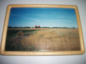 8" x 12" framed photograph of prairie scene