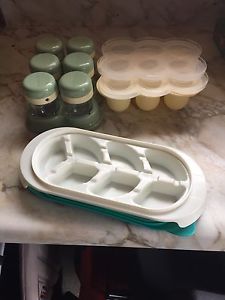 Baby food prep and freeze containers