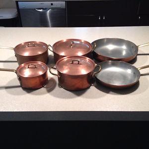 Beautiful Set of Copper Pots