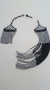 Black and White South Africa Necklace