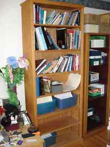 Book Case: 33"w x 12"deep x 7ft. H. Real Wood
