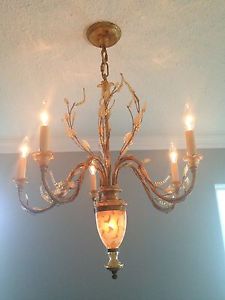 "Botanical" gold chandelier