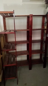 Brown Corner Storage Shelf Unit