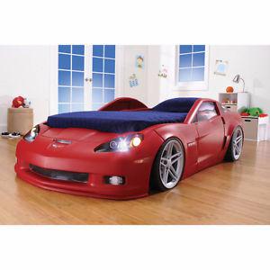 Corvette Convertible Toddler to Twin Bed with Lights