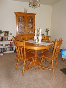 Dinning table and hutch