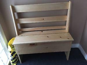 Hand made entryway Bench