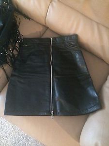 Ladies leather jacket & skirt