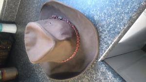 Leather outback hat