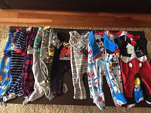 Lot of boys 12 month sleepers