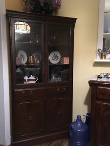 Mahogany Corner China Cabinet