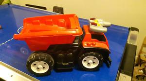 Mega blocks ride on dump truck