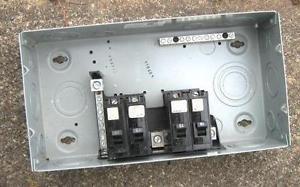 NEW ELECTRICAL PANEL BOX WITH 4 ITE 15AMP BREAKERS