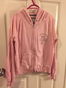 "Pink" zip up sweater