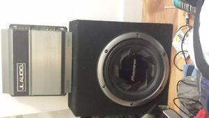 Pioneer 10'' subwoofer and 250W JL Audio amplifier
