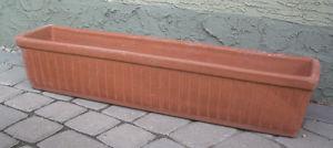 Planters, 2 long terracotta planters for patio. Near Chinook