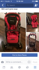 Red Quinny stroller