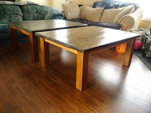 Rustic Cedar and Spruce coffee tables