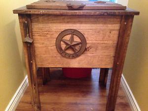 Rustic Wooden Patio Cooler - $85