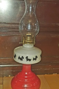 SCOTTIE DOG- VINTAGE OIL LAMP