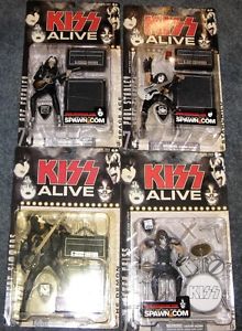 Set of 4 Kiss Alive figures still on card