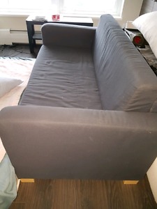 Sofa / bed navy blue cloth like new