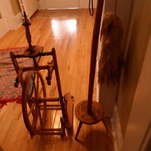 Spinning wheel with stand