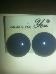 Sterling silver navy blue earrings