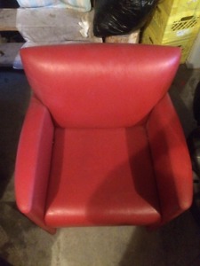 TWO USED LEATHER CHAIRS