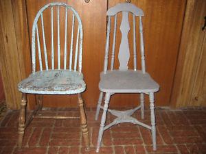Two Antique Cottage / Country Style Chairs
