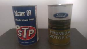 Vintage oil cans SEALED, STILL FULL