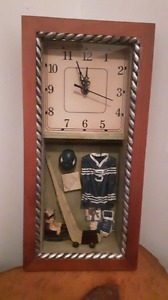 Wooden framed hockey clock