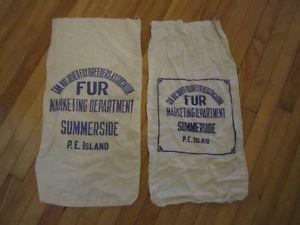 authentic PEI fox fur bags