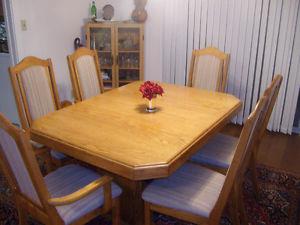 dining table with six chair