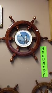 ship wheel tide clock
