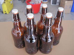 6 Grolsch Beer Bottles
