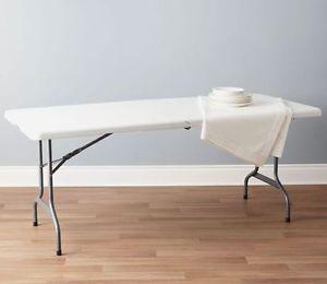 6 ft White Centerfolding Table